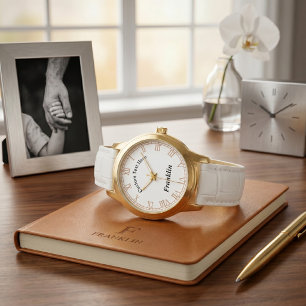 Montre pour Papa avec Nom Personnalisé en Acier In