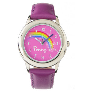 Montre pourpre d'enfants de filles de nom