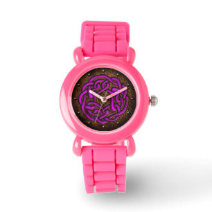 Montre Pourpre émaux par noeud celtique sur l'art
