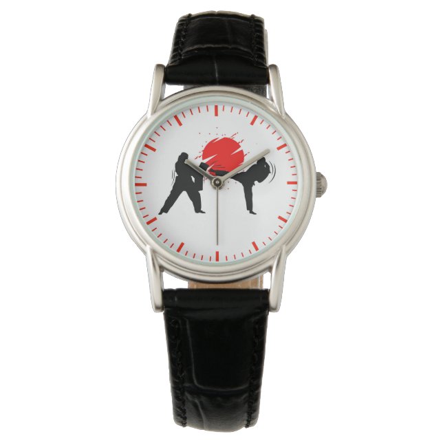 Montre Pratique des arts martiaux féminin Silhouette (devant)