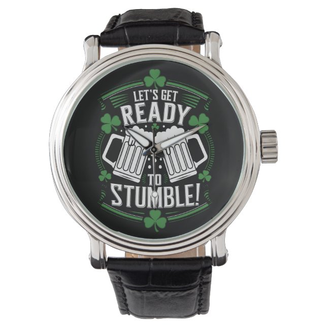 Montre Préparons-nous à trébucher Drôle de St Patrick's D (devant)