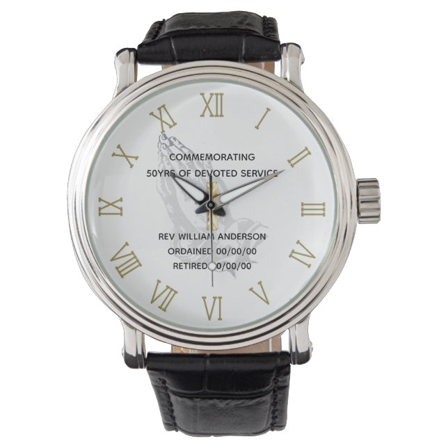 Montre PRIEST Retraite Watch Commemorative Elegant (devant)