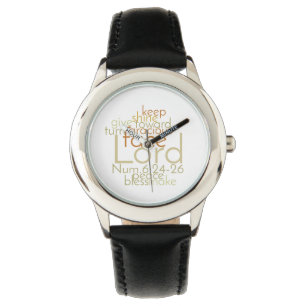 Montre Priestly Blessing Homme's Black Leather Watch