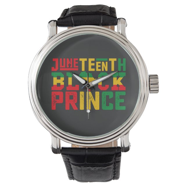 Montre Prince de la fête de la liberté noire Juneteenth (devant)