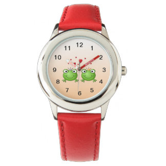 Montre Prince Frog et Prince Frog Princess, with heart.
