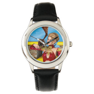 Montre Princesse Dragon Fantastique Art Numérique