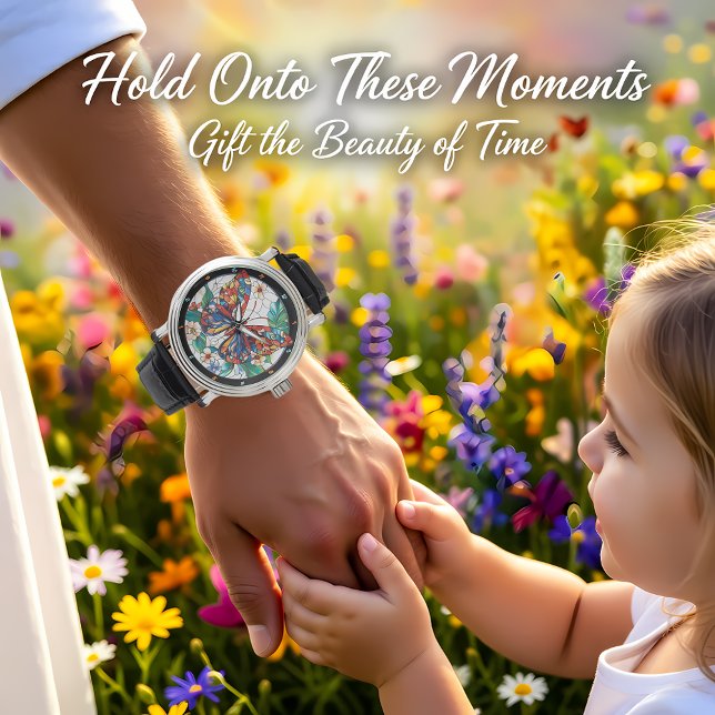 Montre Prism of Nature" - Stained Glass Butterfly (Créateur téléchargé)