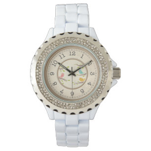 Montre Pristine Blanche aux Strass - Élégante jeun