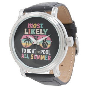 Montre Prof le plus susceptible de passer l'été à la pisc