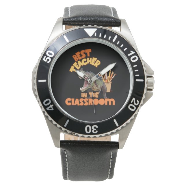 Montre Professeur d'Art de Dinosaures Drôle Créatif pour  (devant)