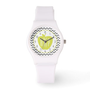 Montre Professeur gris de monogramme d'Apple de Chevron