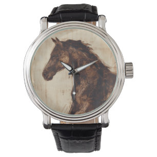 Montre Profil de cheval sauvage Brown