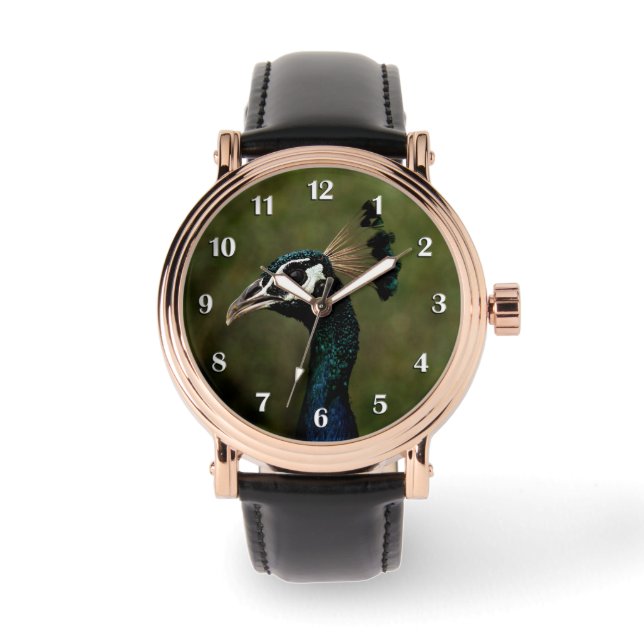 Montre Profil des nombres blancs de paon (Recto)