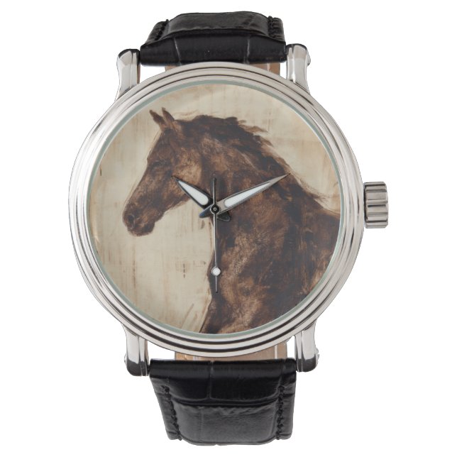 Montre Profil du cheval sauvage Brown (devant)