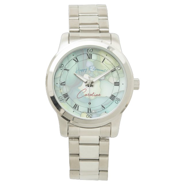 Montre Profitez de votre retraite Pastel couleurs fluides (devant)