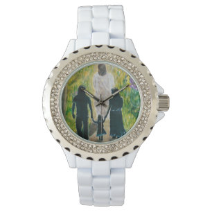 Montre Promenez-vous avec le Christ Femmes Rhinestone Wat