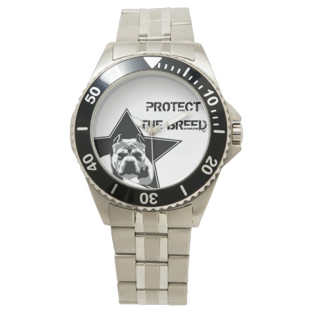 Montre Protéger La Reproduction Pit Bull Watch - Acier In (devant)