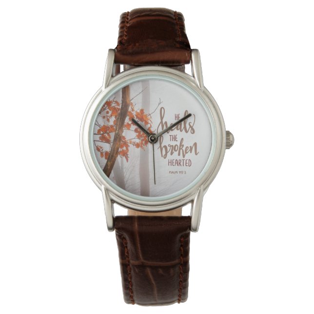 Montre Psaume 147:3 Il guérit le coeur brisé (devant)