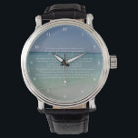Montre Psaume 23 Le Seigneur est Mon Berger Belle Plage<br><div class="desc">Belle photographie de plage sur une montre à bracelet avec le 23ème psaume : Le Seigneur est mon berger. Je ne veux pas. Il me fait m'allonger dans des pâturages verts. Il me conduit à côté des eaux calmes. Il me restaure l'âme. Cette jolie montre à verset de la bible...</div>