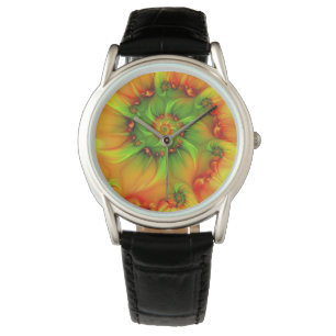 Montre Psychédélique colorée moderne art Abstrait fractal