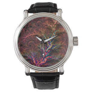 Montre Psychedélique Groovy Tripant Funky Coloré Fractale