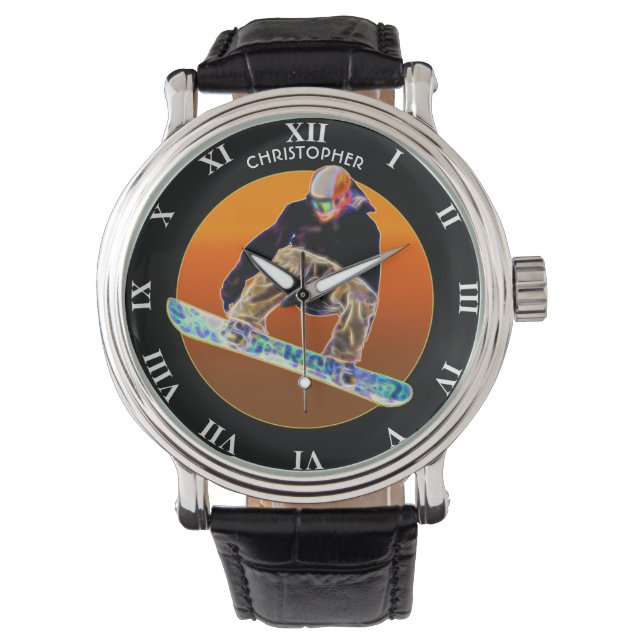 Montre Psychédélique Snowboard (devant)