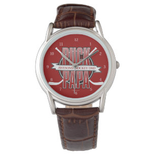 Montre Puck Papa (Papa de hockey)