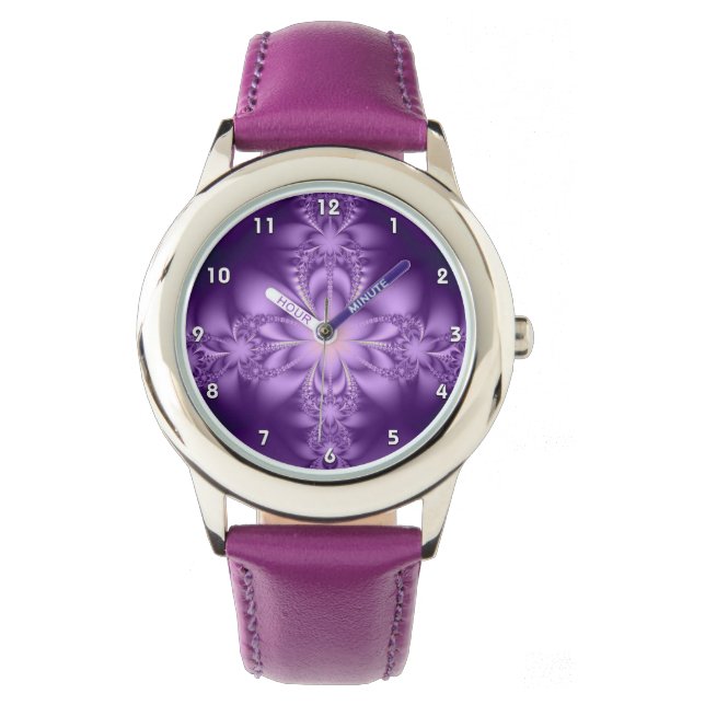 Montre Purple butterflower (devant)