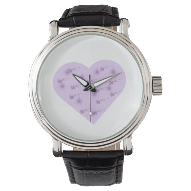 Montre Purple Heart Aesthetic Watch  (devant)