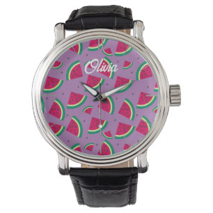 Montre Purple Watermelon Nom personnalisé