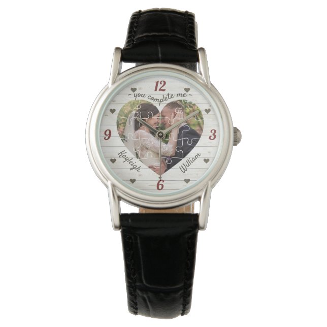 Montre Puzzle du coeur Mariage photo Vous me complétez Ru (devant)