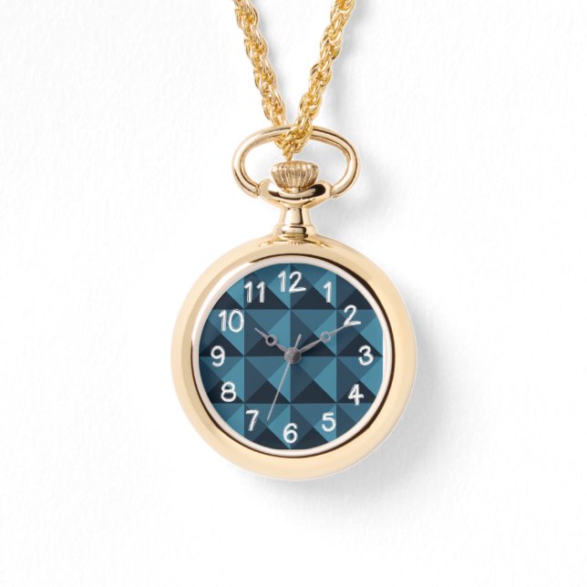 Montre Pyramides bleu foncé (Recto)