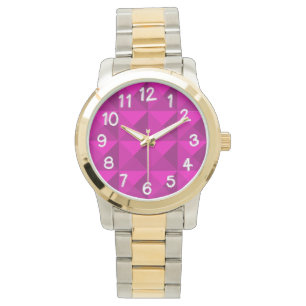 Montre Pyramides magenta