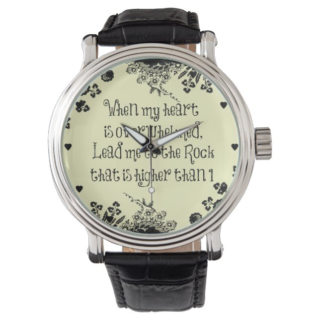 Montre Quand mon coeur est bouleversé par la Bible Verse (devant)