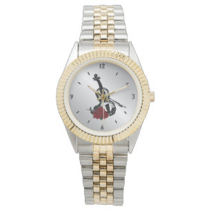 Montre Quatre chiffres pour violon et Rose