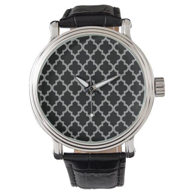 Montre Quatrefoil Black Marocain Moods (devant)