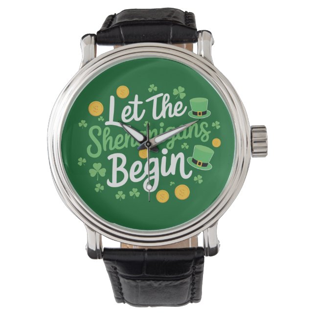 Montre Que les bêtises commencent Drôle de St Patrick (devant)