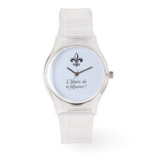 Montre Québec fleur de lys VOTRE TEXTE Heure de seSéparer