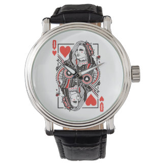 Montre Queen of Hearts Surdimensionné Graphisme, Jouer de