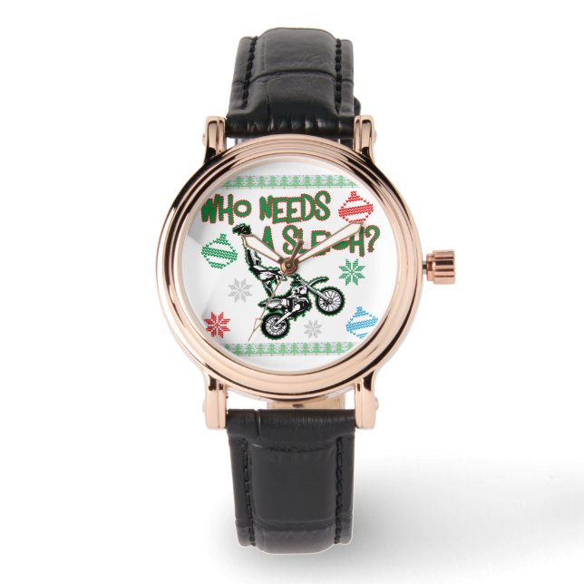 Montre Qui a besoin d'un sleigh Dirtbike Race Chandail de (Recto)