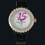 Montre quiencenera 15e anniversaire ajouter date année te<br><div class="desc">conception modifiable</div>