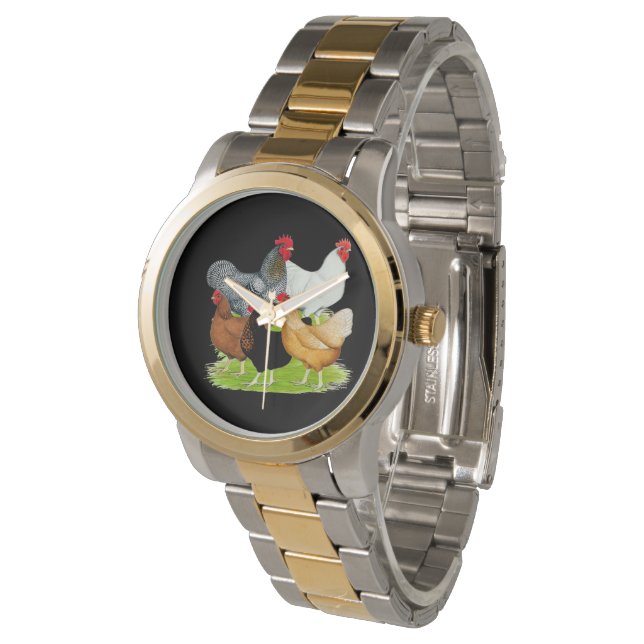 Montre Quintette de poulet liée au sexe (Incliné)