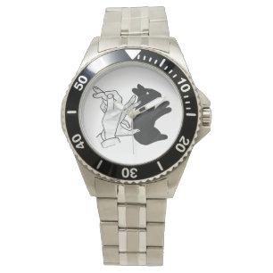 Montre Rabbit Silhouette main