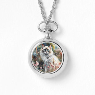 Montre Ragdoll Chat en anglais Garden