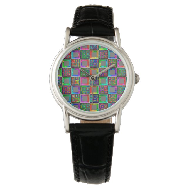 Montre Rainbow Carré Fashion Watch par Julie Everhart (devant)