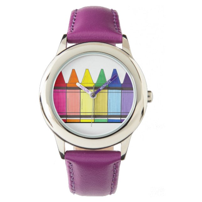 Montre Rainbow Crayons Artist Art Teacher Pride Watch (devant)
