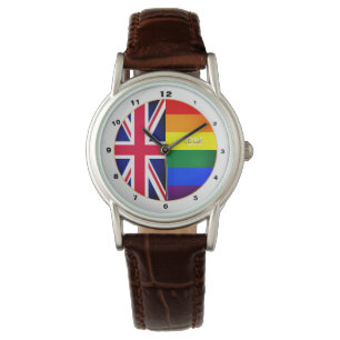 Montre Rainbow Flag & Pride, communauté LGBT /British Fl