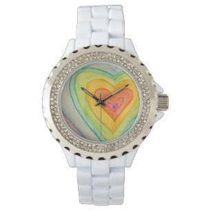 Montre Rainbow Friendship Hearts Custom Watch Design