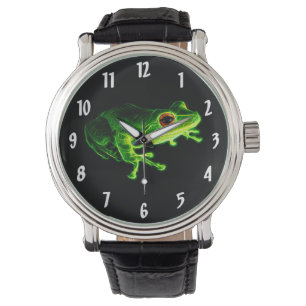 Montre Rainette électrique vert néon - Description d'anim
