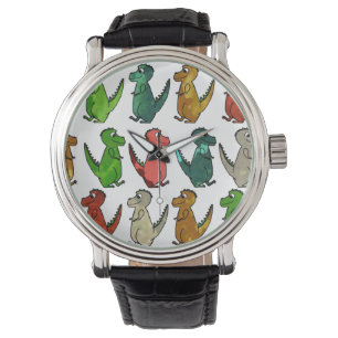 Montre Rangées de T-Rex Vintage bracelet en cuir Black Wa